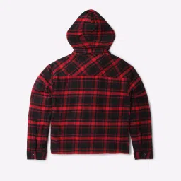 lee cooper Checked Button-Down Shirt with Hoodie image 2