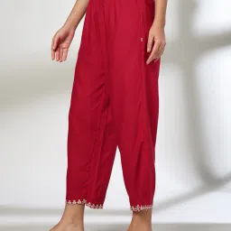 avaasa mix n' match Women Regular Fit Flat-Front Cropped Palazzos image 2