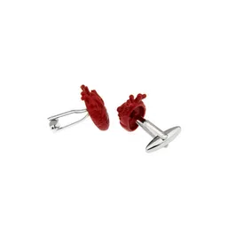 the tie hub Heart Brass Cufflinks image 2