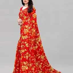 satrani Floral Print Georgette Saree image 2