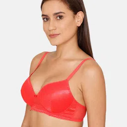 zivame Heartstopper Padded Non-Wired 3/4th Coverage Lace Bra image 2