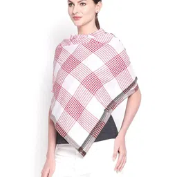 style quotient Check Print Scarf with Tassels image 2