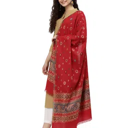 anekaant Paisley Print Stole with Fringes image 2