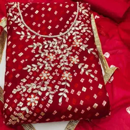 nyrika Embellished Unstitched Dress Material image 2