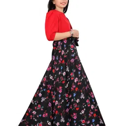 aarya designer Girls Printed Fit & Flare Dress image 2