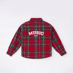 ed-a-mamma Sustainable Checked Flannel Shirt with Flap Pocket image 2