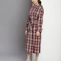 tommy hilfiger Tartan CO Midi Shirt Dress image 2