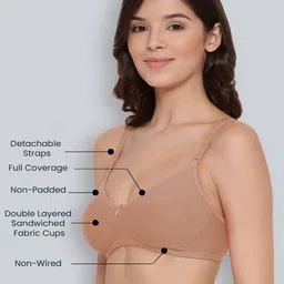 lyra Combed Cotton Rich Full Coverage Spacer Bra image 2