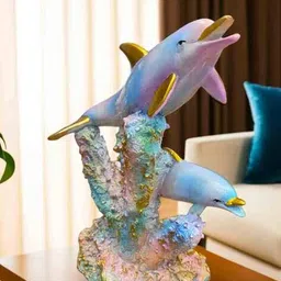 nayra handicrafts Fengshui Dolphin Showpiece image 2