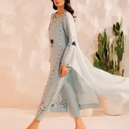 indie picks Embellished Straight Kurta Set image 2