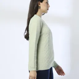 avaasa mix n' match Women Round-Neck Pearl & Cable Cardigan image 2