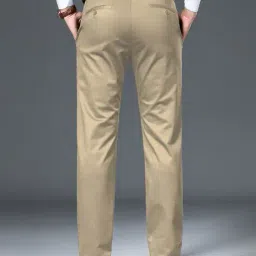 avanova Men Tapered Fit Flat-Front Trousers image 2