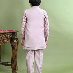 bt dezines Sequins Embroidered Sherwani Jacket with Kurta & Pyjamas SetSet image 2