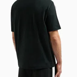 armani exchange Men Logo Tape Loose Fit Cotton Crew-Neck T-Shirt image 2
