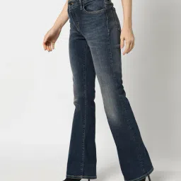 armani exchange Women J65 Mid-Wash Flared Jeanes image 2