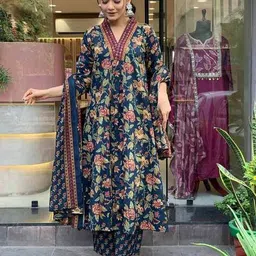 nyrika Women Floral Anarkali Kurta Set image 2