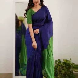 indie picks Banarasi Art Silk Traditional Half-and-Half Saree image 2