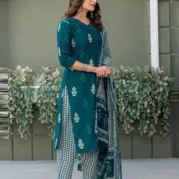 nyrika Women Self-design Straight Kurta Set image 2