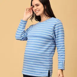 the mom store Women Stripes Sweatshirt image 2