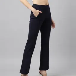 latin quarters Women High-Rise Single-Pleat Flared Trousers image 2