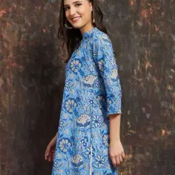 melange by lifestyle Women Floral Print Straight Kurta image 2