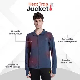 blue tyga Men Regular Fit Track Jacket with Zip-Front image 2