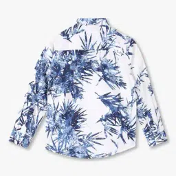 lee cooper Boys All-Over Print Slim Fit Shirt with Patch Pocket image 2