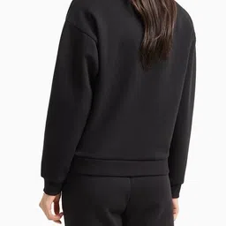 armani exchange Women Brand Print Regular Fit Crew-Neck Sweatshirt image 2