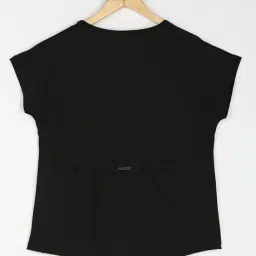 performax Women Floral Print Regular Fit Round-Neck T-Shirt with Mesh Paneling image 2