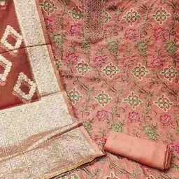 svaraa Women Embellished & Embroidery Unstitched Dress Material image 2