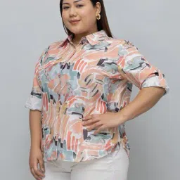 purys Women Abstract Regular Fit Shirt image 2