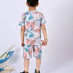 pixie n prince Boys Tropical Print Shorts & T-Shirt Set image 2