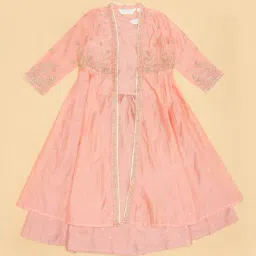akkriti by pantaloons Girls Embroidered 3 Piece Kurta Suit Set image 2