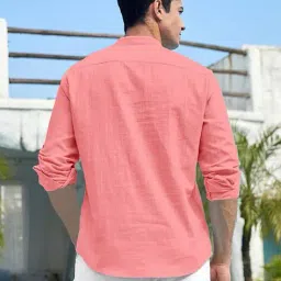 folgen Men Regular Fit Short Kurta with Mandarin Collar image 2