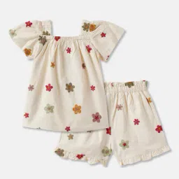 r&b Girls Micro Print Shorts with Top image 2