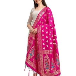 devangi Graphic Print Silk Dupatta image 2
