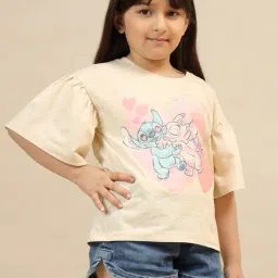 kidsville Girls Graphic Round- Neck T-shirt image 2