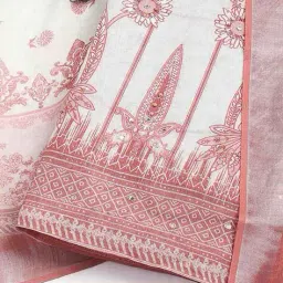 mbz.in by meena bazaar Women Floral Unstitched Kurta Bottom Dress Material with Dupatta image 2