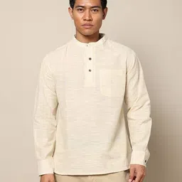 indie picks Striped South Cotton Woven Regular Fit Short Kurta image 2