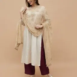 melange by lifestyle Women Embroidered Nylon Dupatta image 2