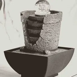 home centre Modern Polyresin Rotating Ball Water Fountain  image 2