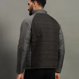 alpha tribe Men Regular Fit Zip Front Puffer Jacket     image 2