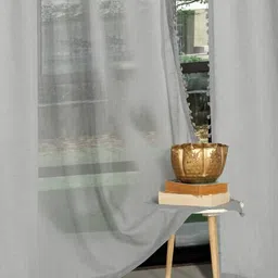 hosta homes Sheer Door Curtain with Pom-Pom image 2
