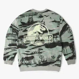 yb dnmx Boys Jurassic World Print Boxy Fit Sweashirt image 2