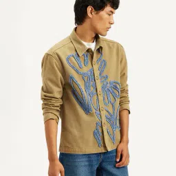 levis Men Patch-Work Regular Fit Cotton Shacket image 2