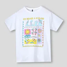 rio girls Long tshirt w cycling shor, white, 9-10y image 2