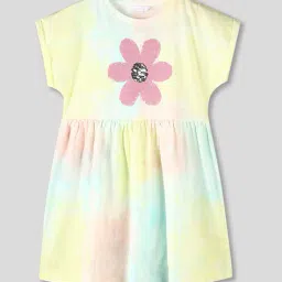 wotnot by azorte Sequined Tie & Dye Embroidered Dress image 2