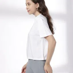 rio basic Women Boxy Fit Cotton Round-Neck T-Shirt image 2