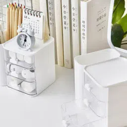 house of quirk 3 Tier with 1 Holder Transparent Cosmetic Jewelry Box image 2