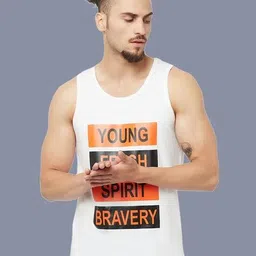 kay dee Men Graphic Sleeveless Vest image 2